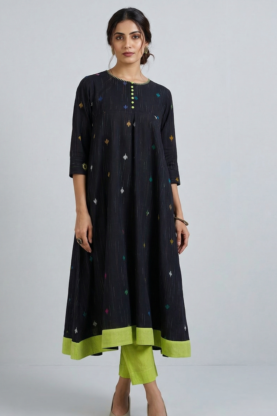 Midnight Zest Elegant Long Anarkali