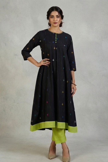 Midnight Zest Elegant Long Anarkali