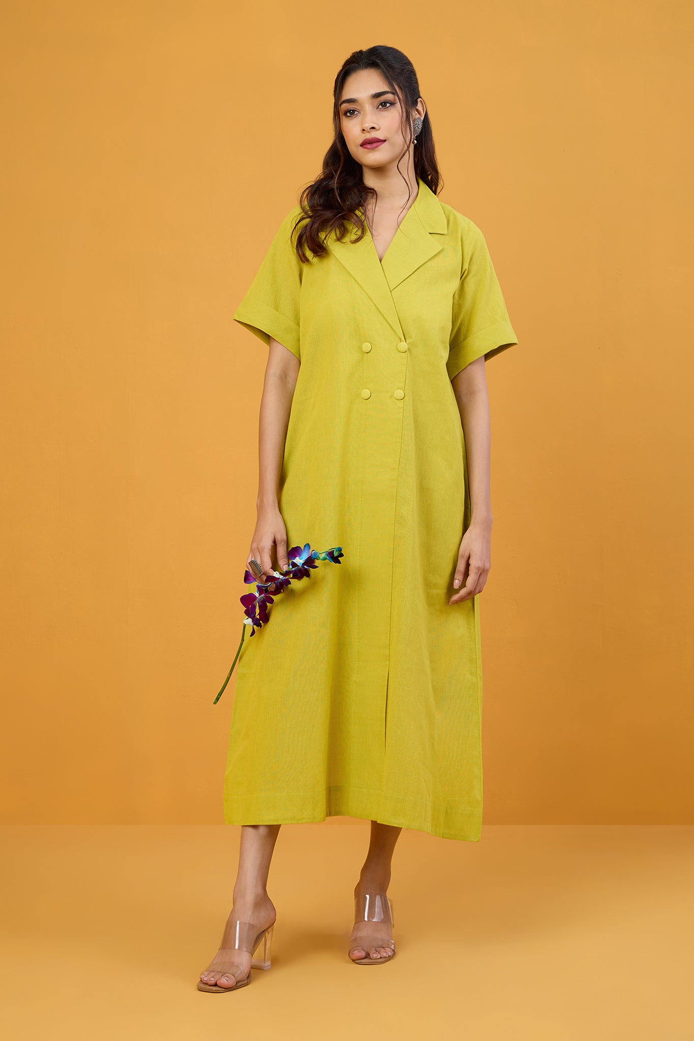 Tropical Neon Midi Blazer Dress - maati crafts Tropical Neon Midi Blazer Dress - maati crafts