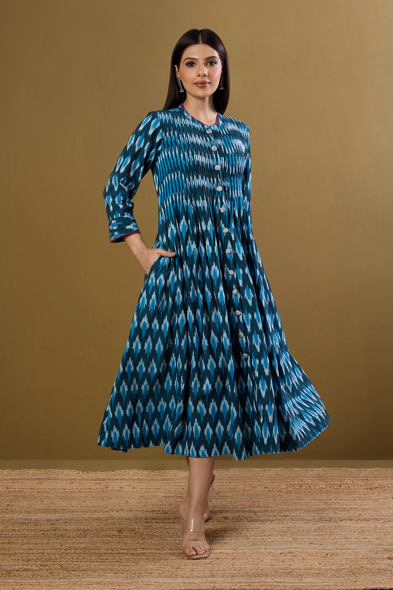 Skyline Streaks Infinity Pintuck Dress