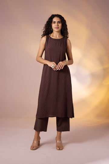 Mocha Brown Sleeveless Dress