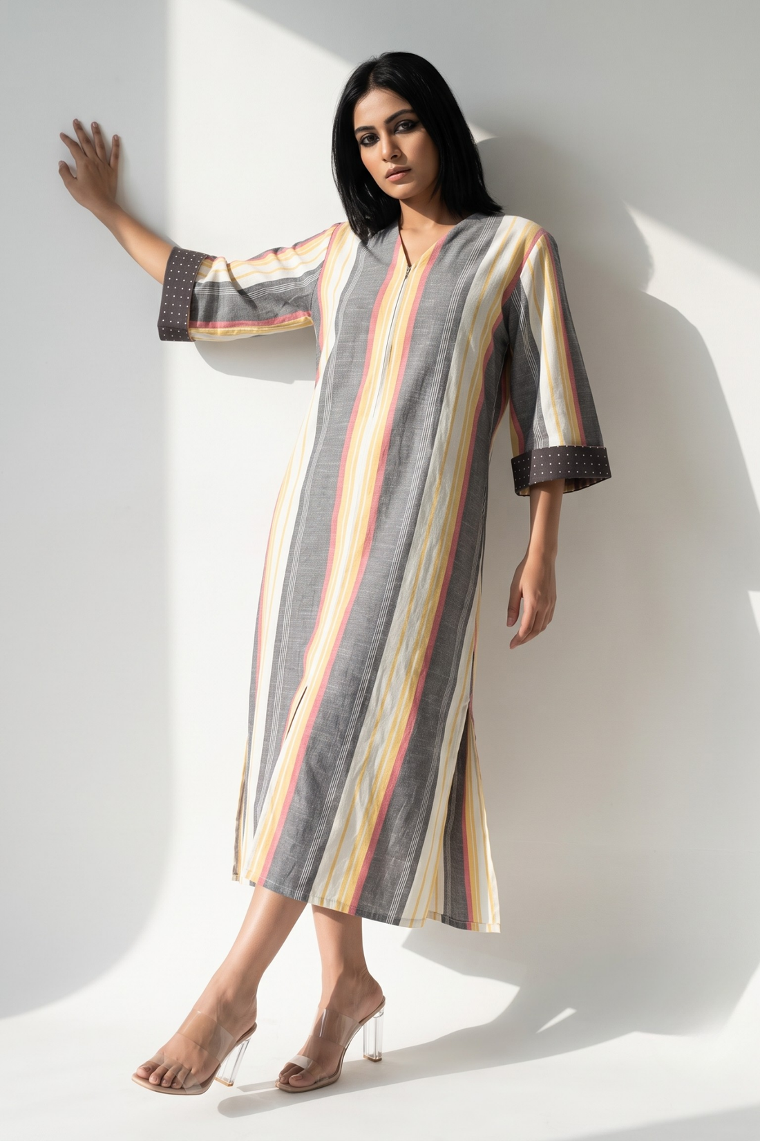Peach_Dusk_Bands_Cotton_Front_Zipper_A-Line_Kurta
