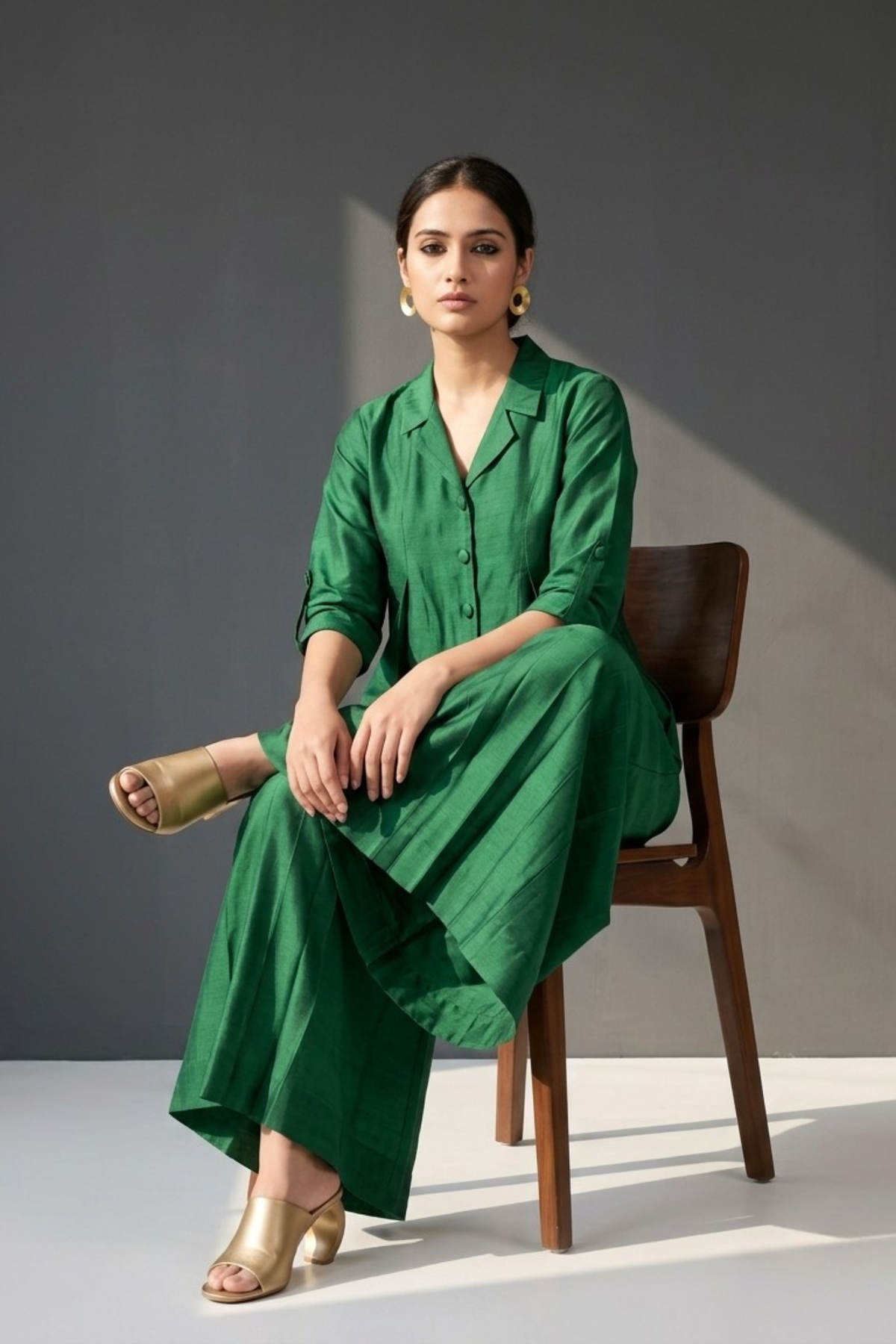 Royal_Emerald_Silk_Slub_Jumpsuit_with_Pockets__Collar