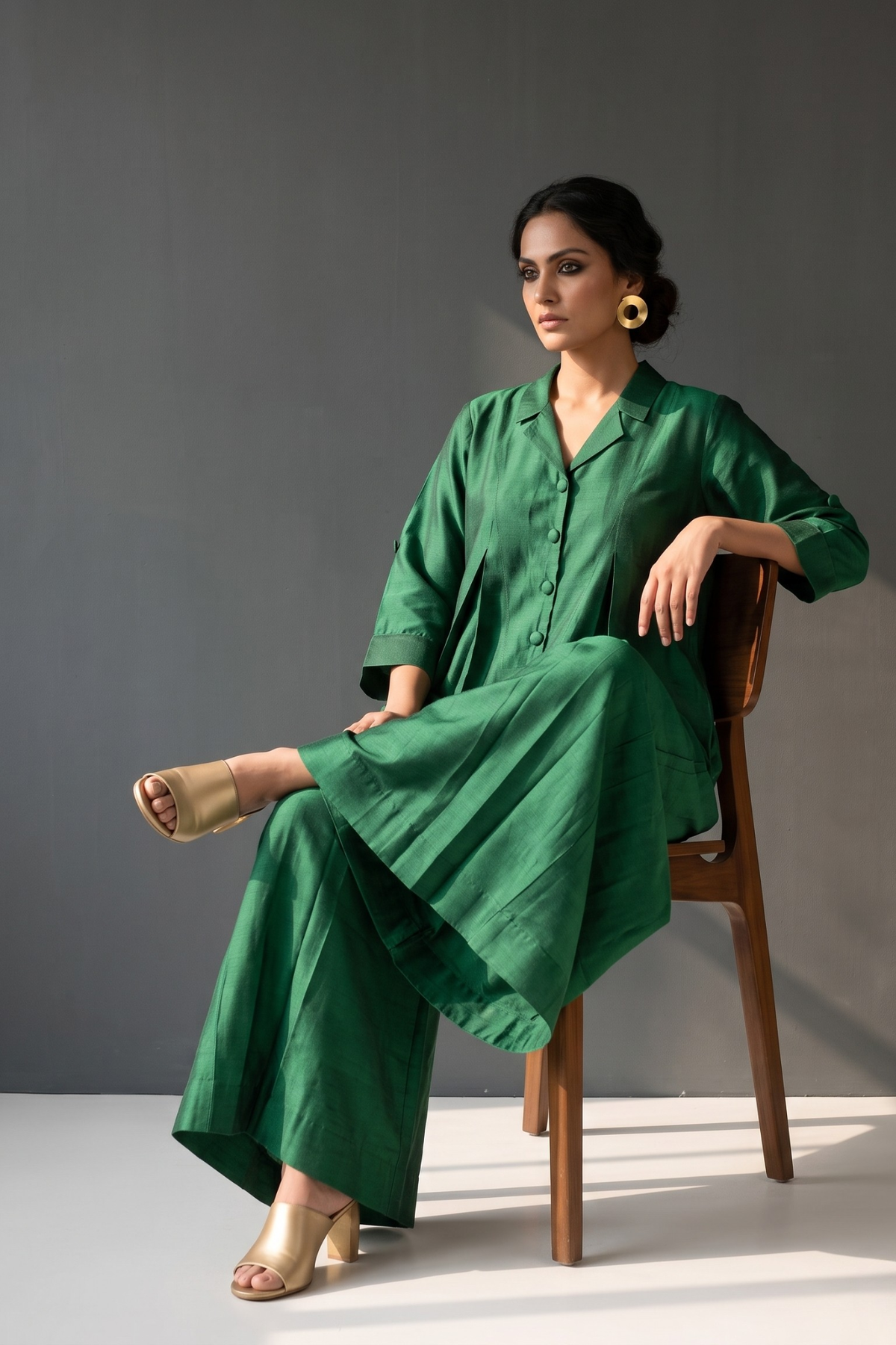 Royal_Emerald_Silk_Slub_Jumpsuit_with_Pockets__Collar