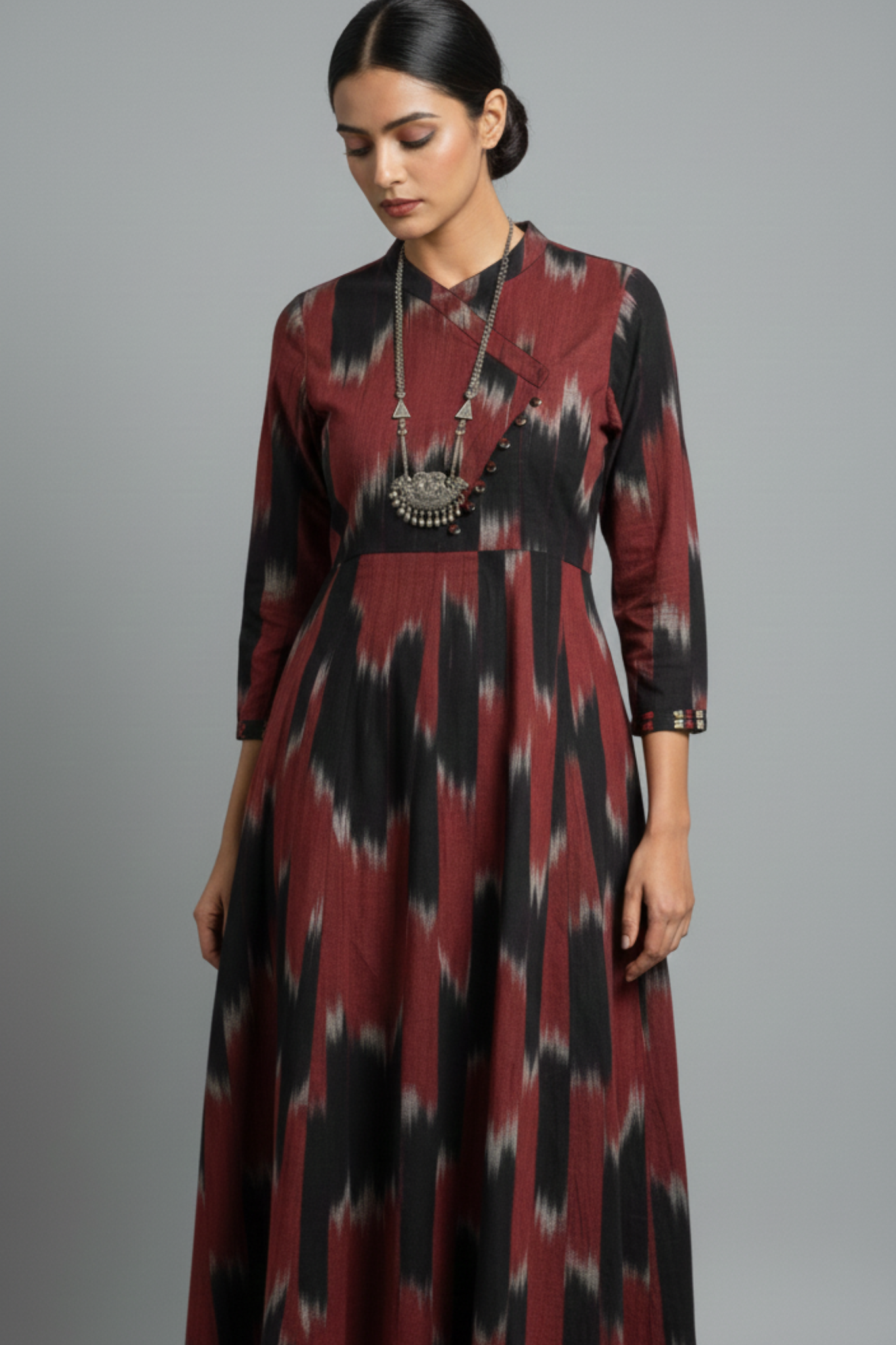 Cross potli overlap dress
