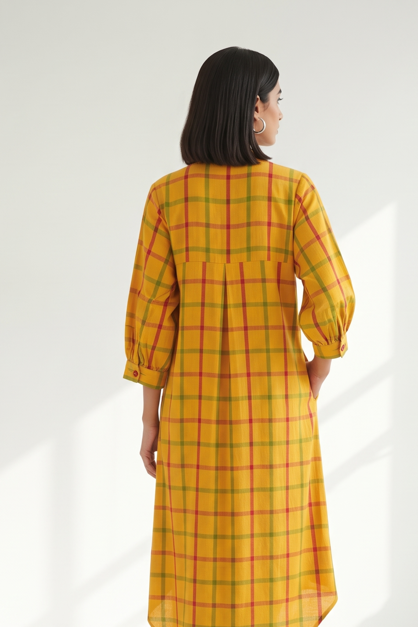 Sunbeam_Madras_Cotton_Collar_Box_Pleat_Kurta