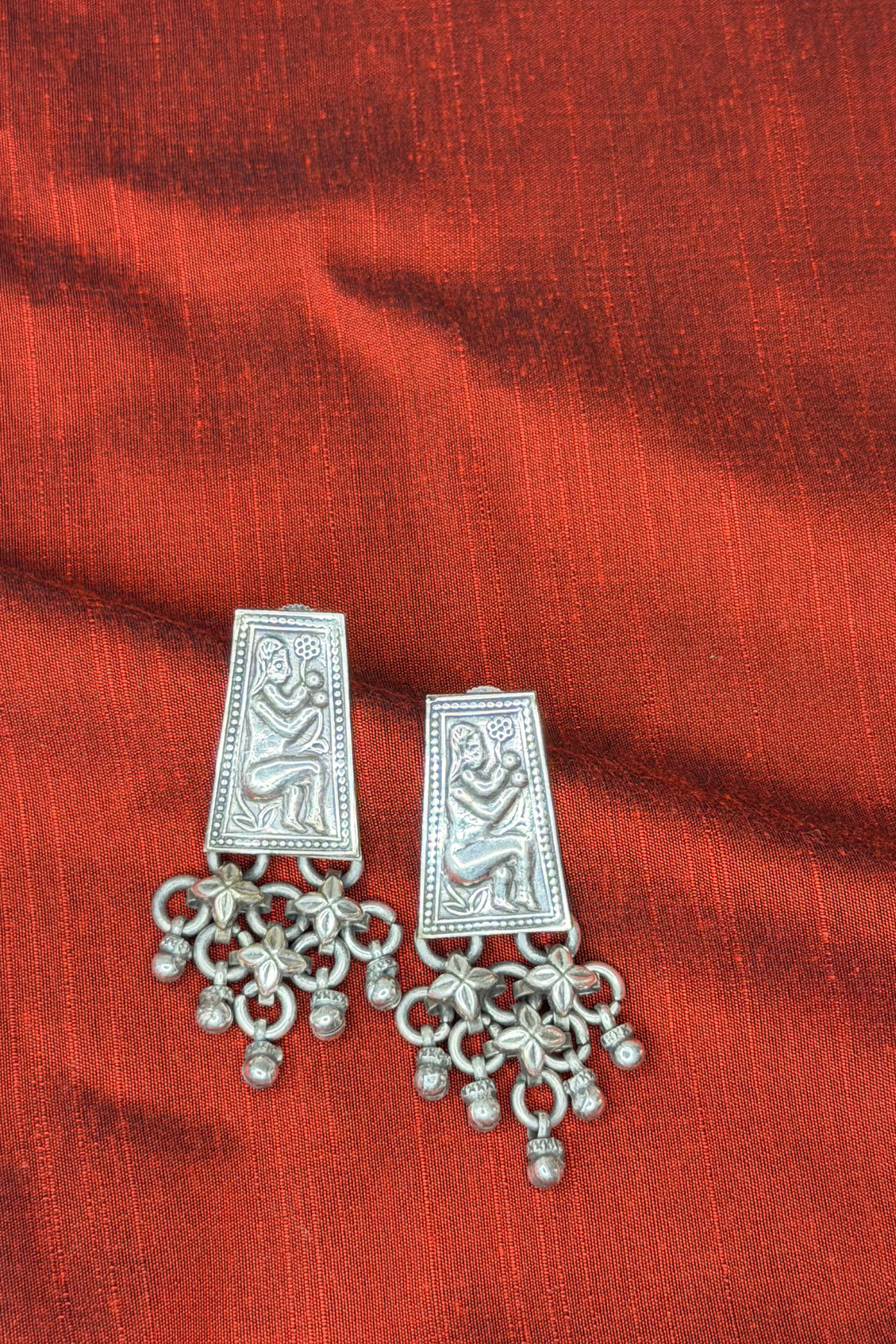 Tribal and ghunghroo oxidised earrings