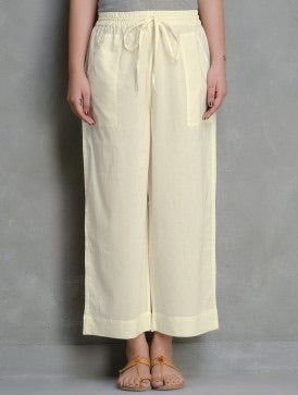 Comfort fit pants - Ivory offwhite cotton  pants