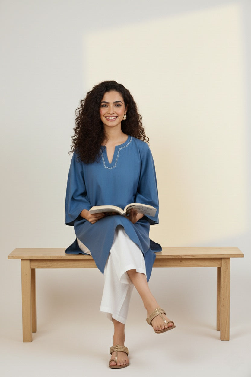 Azure Echo Essential Zen Tunic Kurta