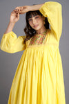 yellow vintage big swirl dress neck view
