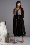vintage kutchi yoke jacket - timeless ebony & many mirrors