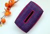 tissue box holder - purple & pink