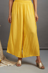 farshi - wide legged pants in modal - canary yellow
