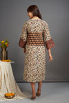 modal silk kimono kaftan dress - ivory splendor & decadent madder