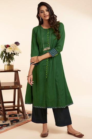 pop potli anarkali - palm garden & luscious green