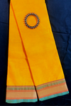 chettinad cotton saree - marigold & celebrations