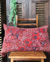 patchwork cushion cover - set of 2 - indigo & madder phool